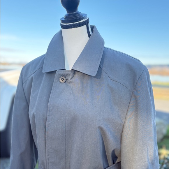 Yves Saint Laurent Grey Trench Coat | Luxury Classic Sz M/L - Picture 5 of 8